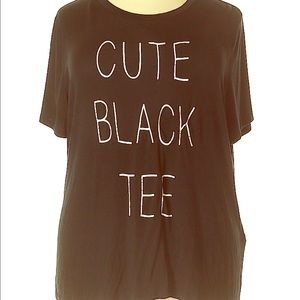 F21 black graphic tee